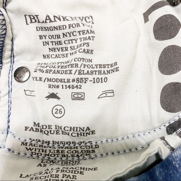 Blank NYC Intro Bleach Dye Paint Skinny Jeans 26 - Picture 9 of 9